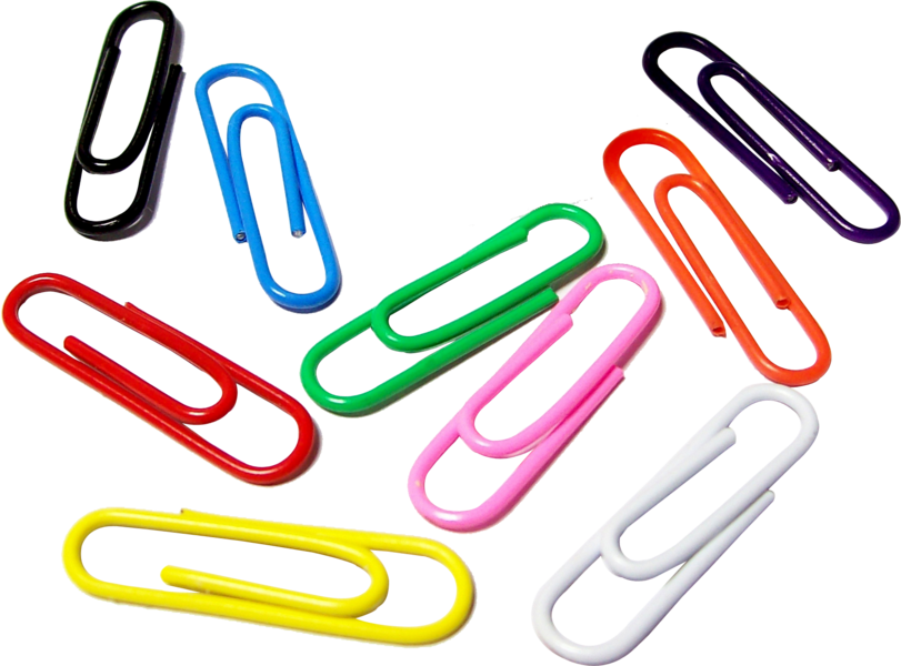Share This Image - Colorful Paperclips Png (811x600), Png Download