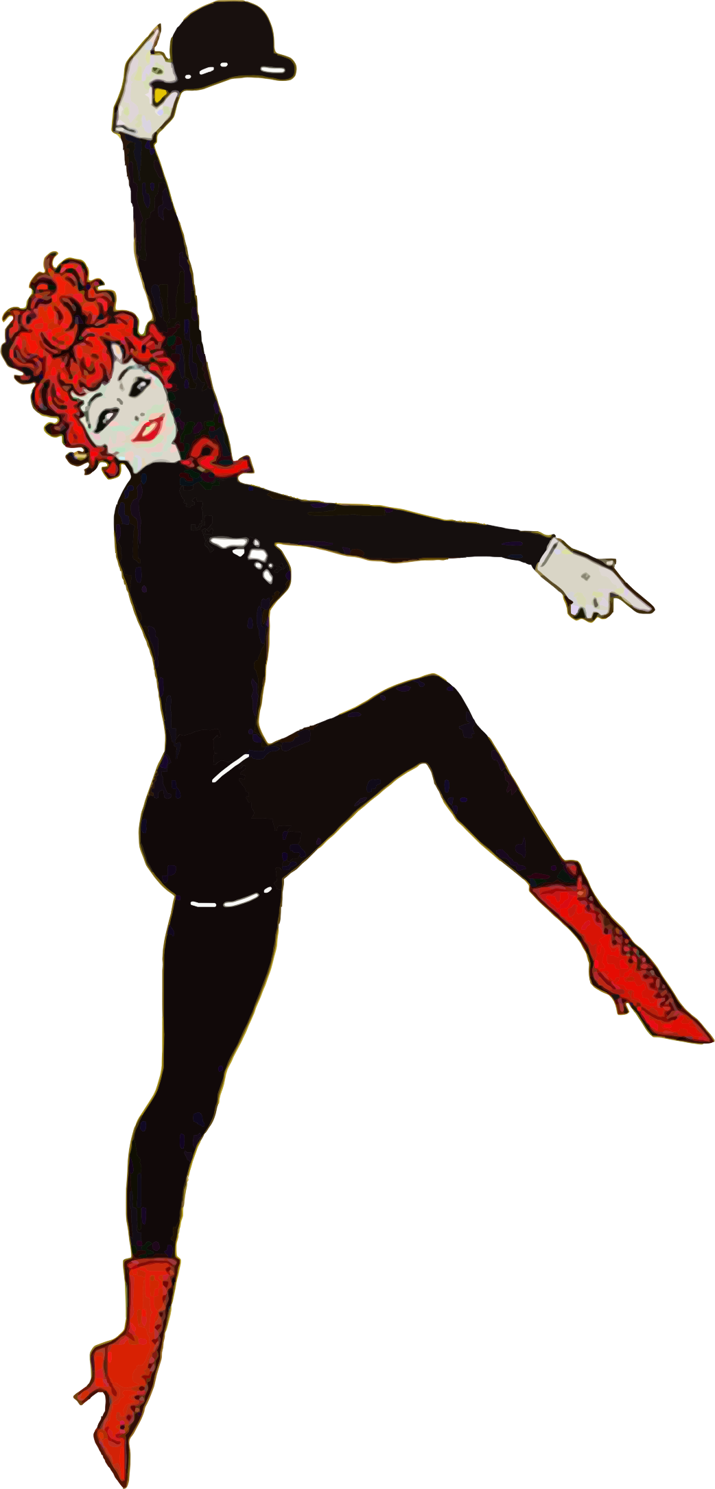 This Free Icons Png Design Of Vintage Broadway Dancer (1042x2170), Png Download