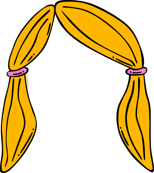 Png Transparent Stock Blond Clip Art At Clker Com Vector - Girl Hair Clipart (534x598), Png Download