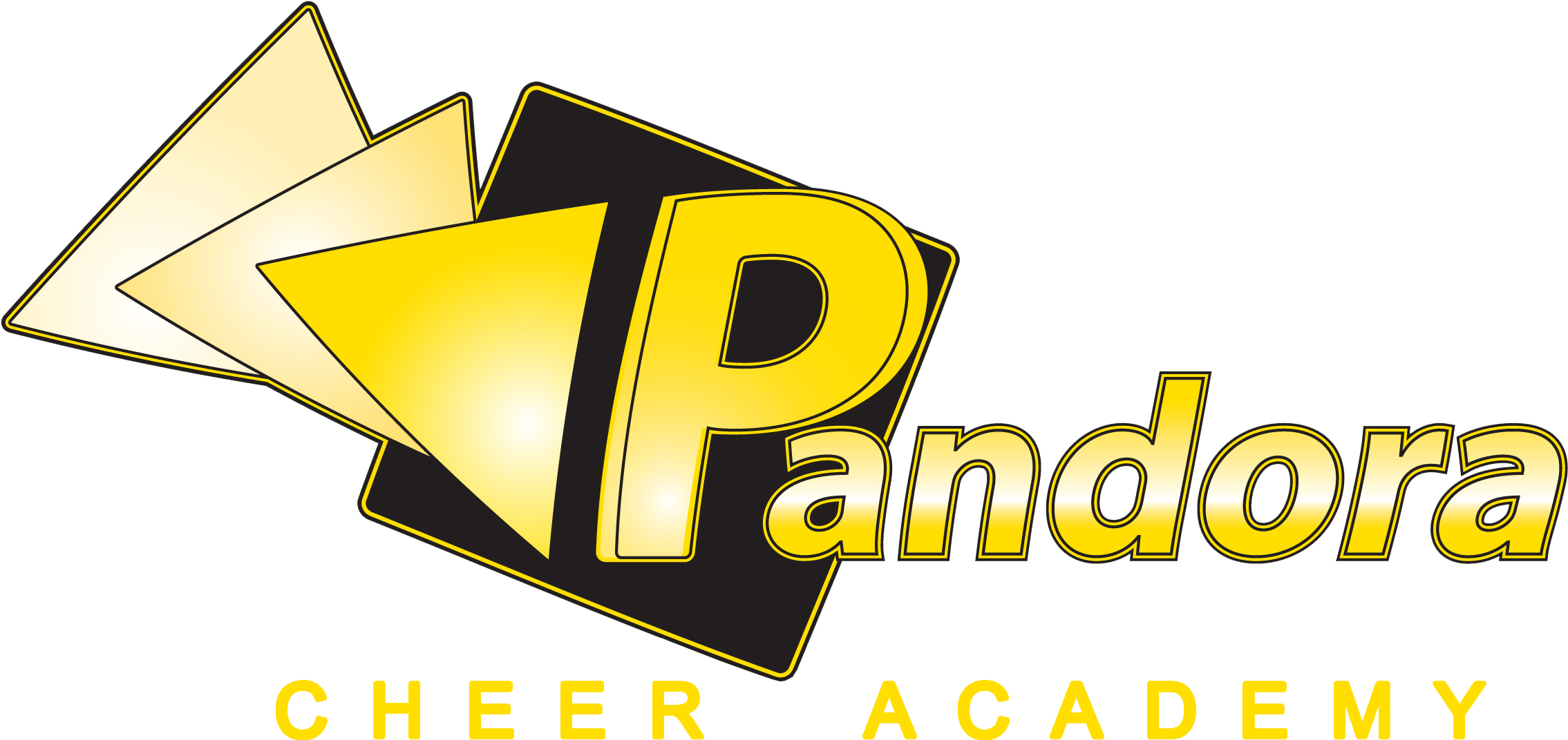 Pandora Cheerleading Academy - Graphic Design (2477x1270), Png Download