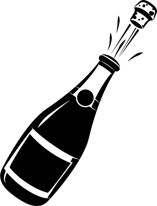 Download Banner Black And White Library Champagne Bottle Clipart Png Image With No Background Pngkey Com