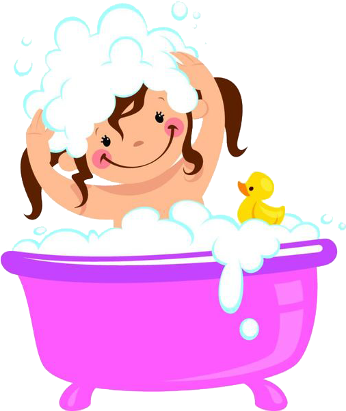 Bubble Bath Png - Bathtime Clipart (519x600), Png Download