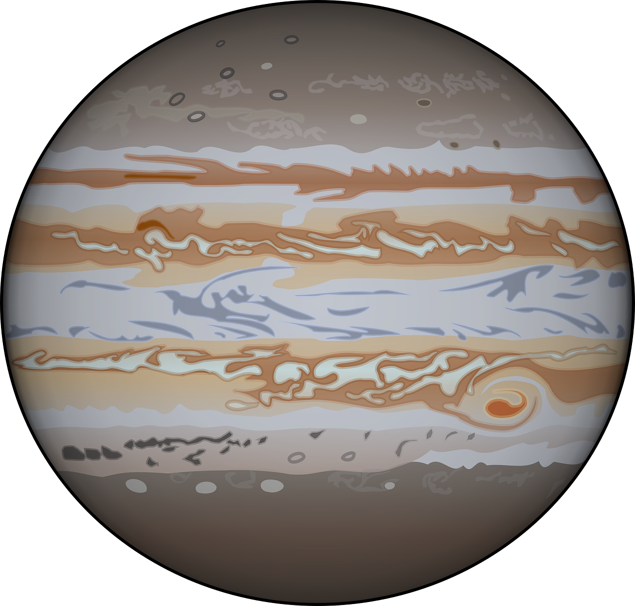 Jupiter Planet Space Planets Transparent Image - Mercury Planet Clipart (1280x1222), Png Download