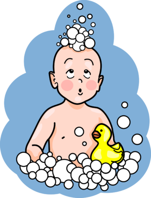 Banner Royalty Free Download Image Baby Clip Art Christart - Take A Bath Png (306x400), Png Download