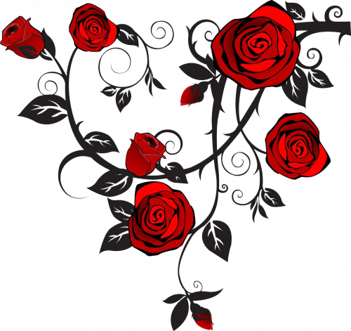 Earn Bitcoin Uploading Images And Videos On File - Rose Vine And Thorns (500x471), Png Download
