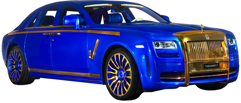 Share This Image - Rolls Royce Ghost Gold (809x347), Png Download