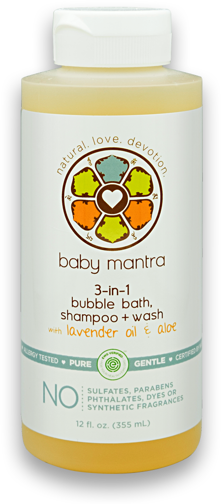 3 In 1 Bubble Bath, Shampoo & Wash - Baby Mantra Natural 3-in-1 Bubble Bath, Shampoo And (600x1024), Png Download