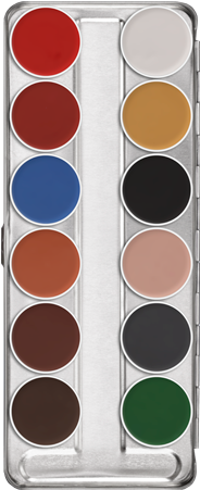 Aquacolor Is Universally Applicable, Primarily As A - Kryolan Aqua Palette (350x450), Png Download