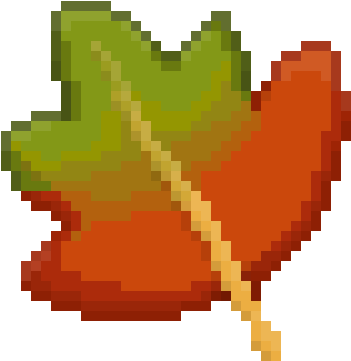 Autumn - Autumn Leaf Pixel Art (400x400), Png Download