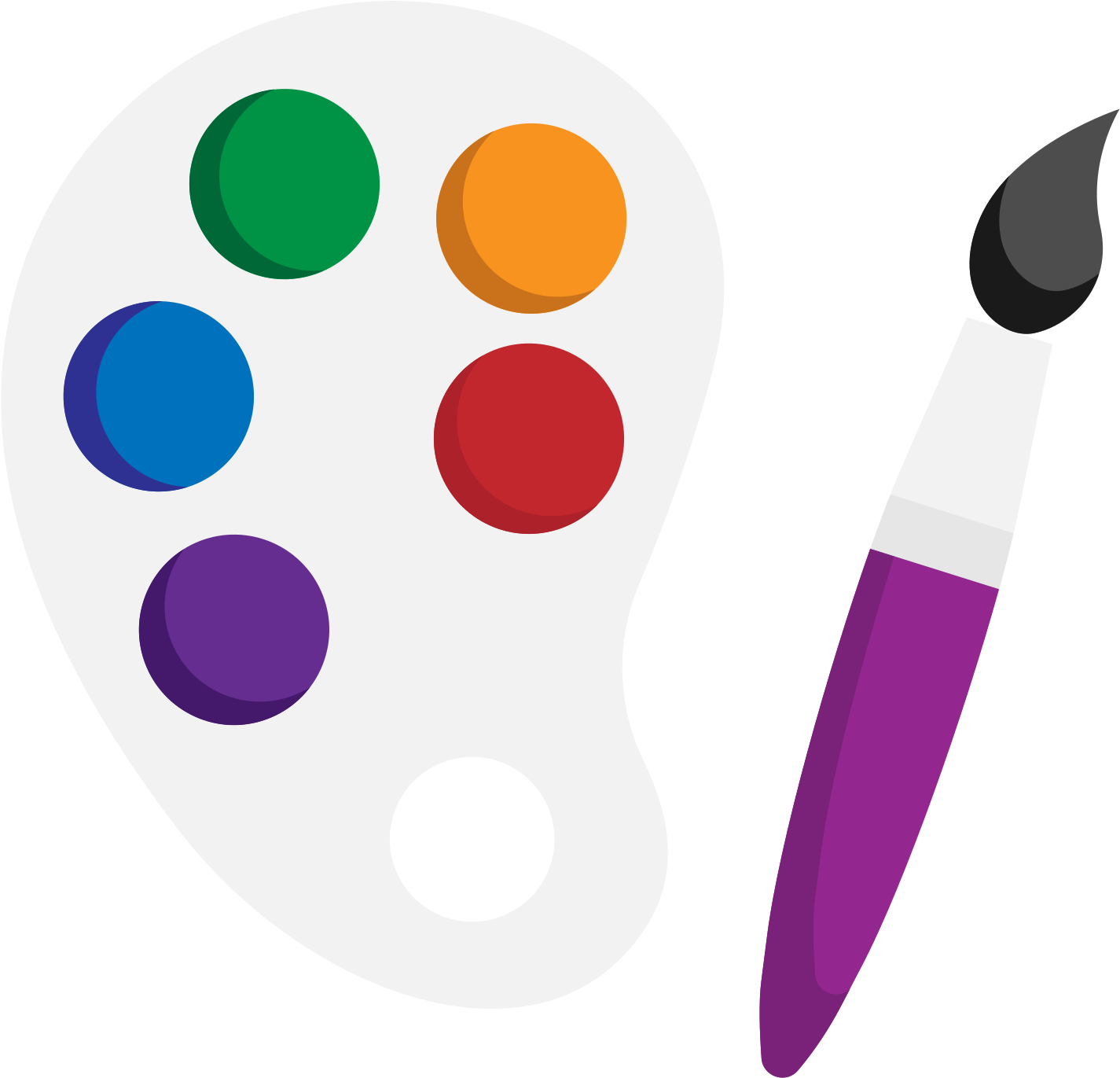 Open - Palette Painting Flat Icon (2000x2000), Png Download
