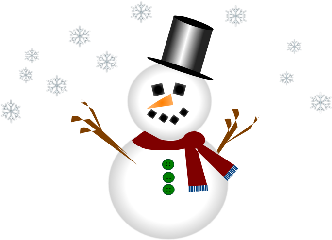 Cute Snowman Graphics And Animations Vector Royalty - Animated Snowman Clipart (700x496), Png Download