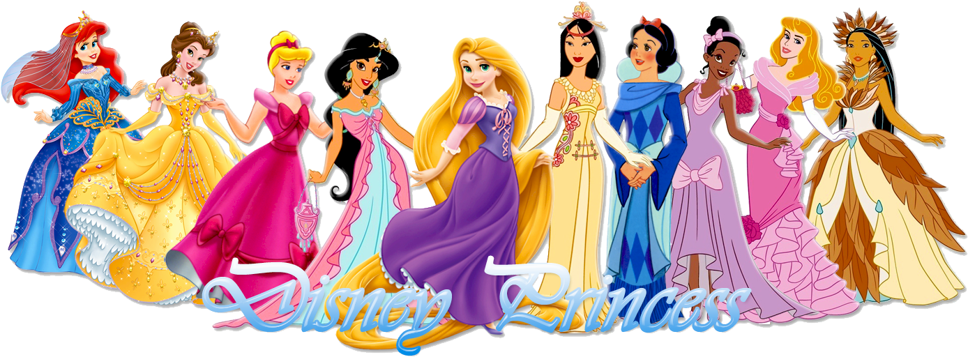 Disney Princesses Clipart - Disney Princess Clipart (1400x532), Png Download