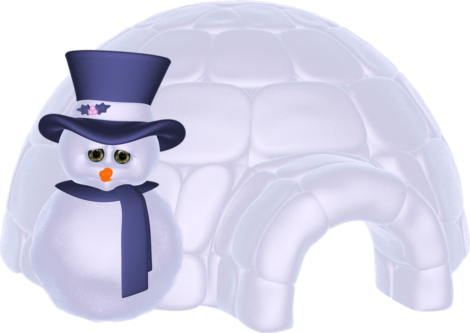 Tuesday, November 26, - Igloo Snowman (1600x1132), Png Download