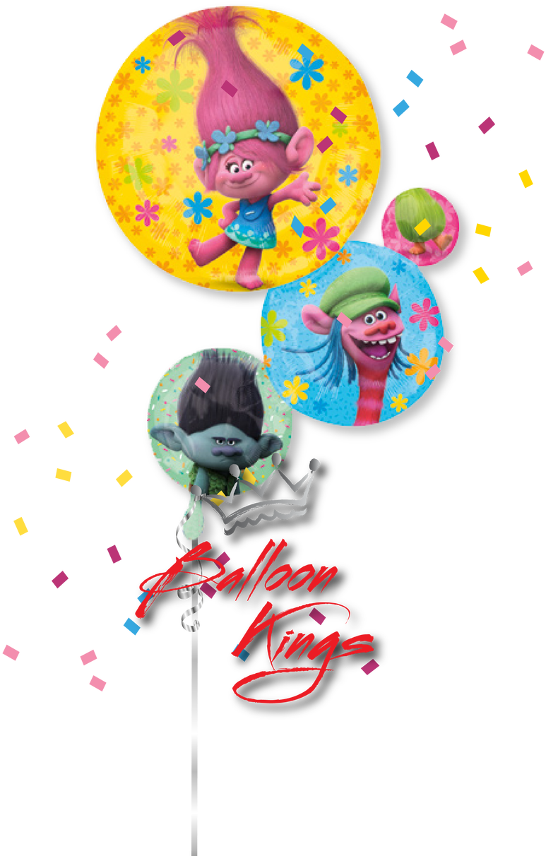 Trolls - Trolls Poppy Balloons (1222x1280), Png Download