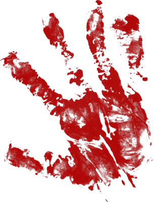 Download Bloody Handprint Png Download - Blood Splatter Hand Png PNG