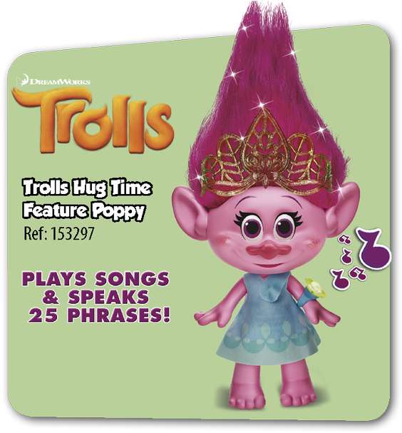 Trolls Feature Poppy - Hasbro Poppy Trolls Hug Moment (615x615), Png Download