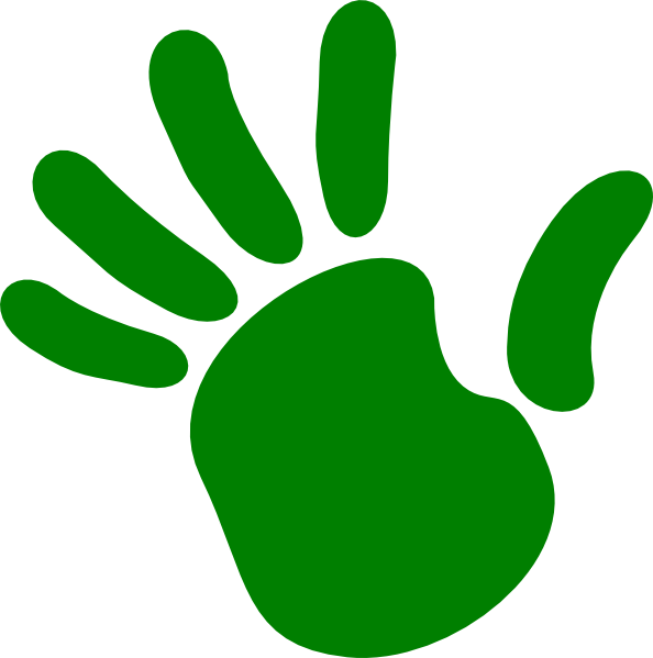 Handprint Clipart Right Hand Man - Handprint Of Baby Clipart (594x599), Png Download