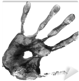 Black Hand Print (400x400), Png Download