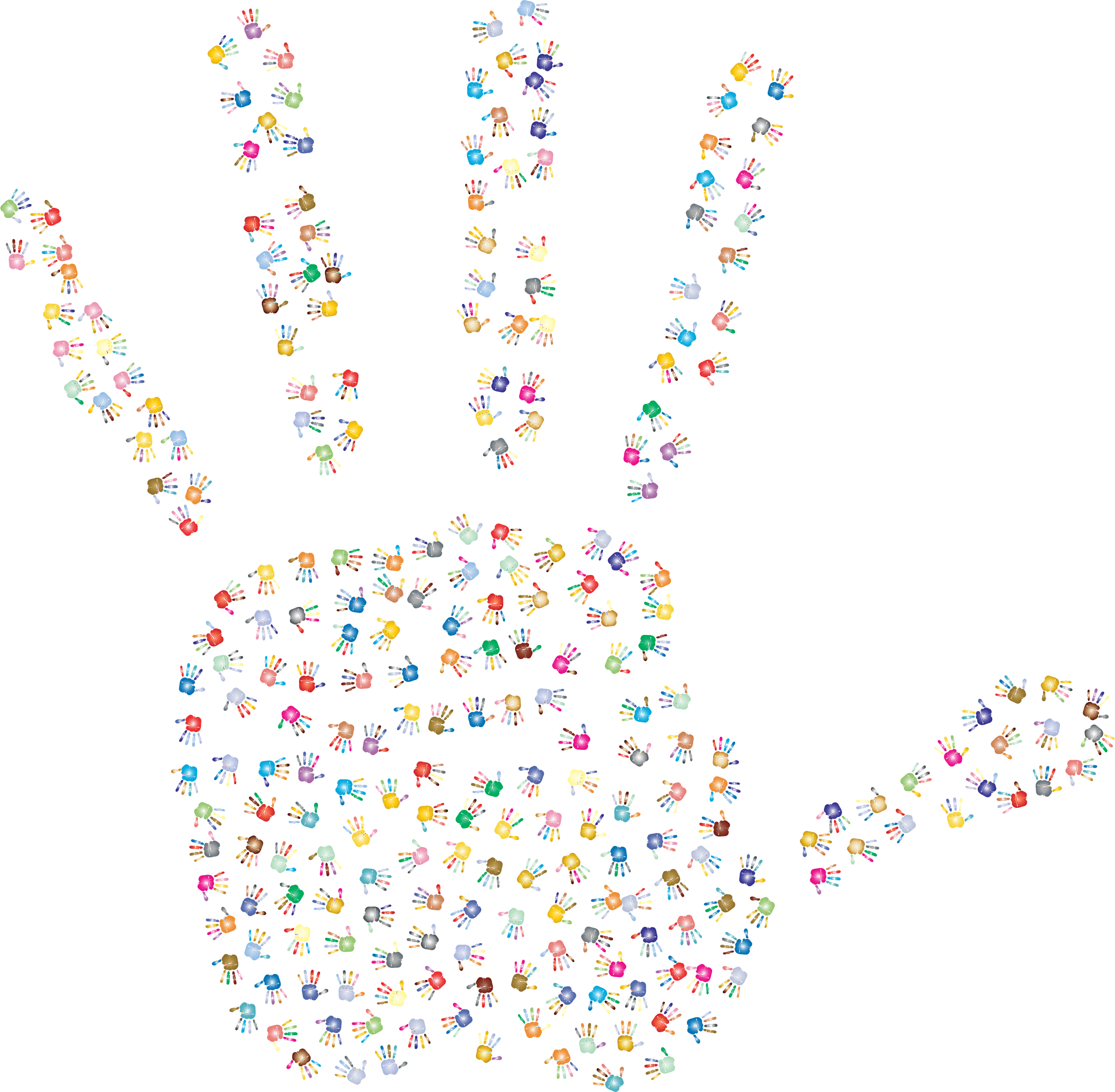 This Free Icons Png Design Of Prismatic Handprint Fractal (2308x2260), Png Download