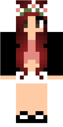 Kitkatcandy123 - Minecraft Girl Skins With Brown Short Hair (432x432), Png Download
