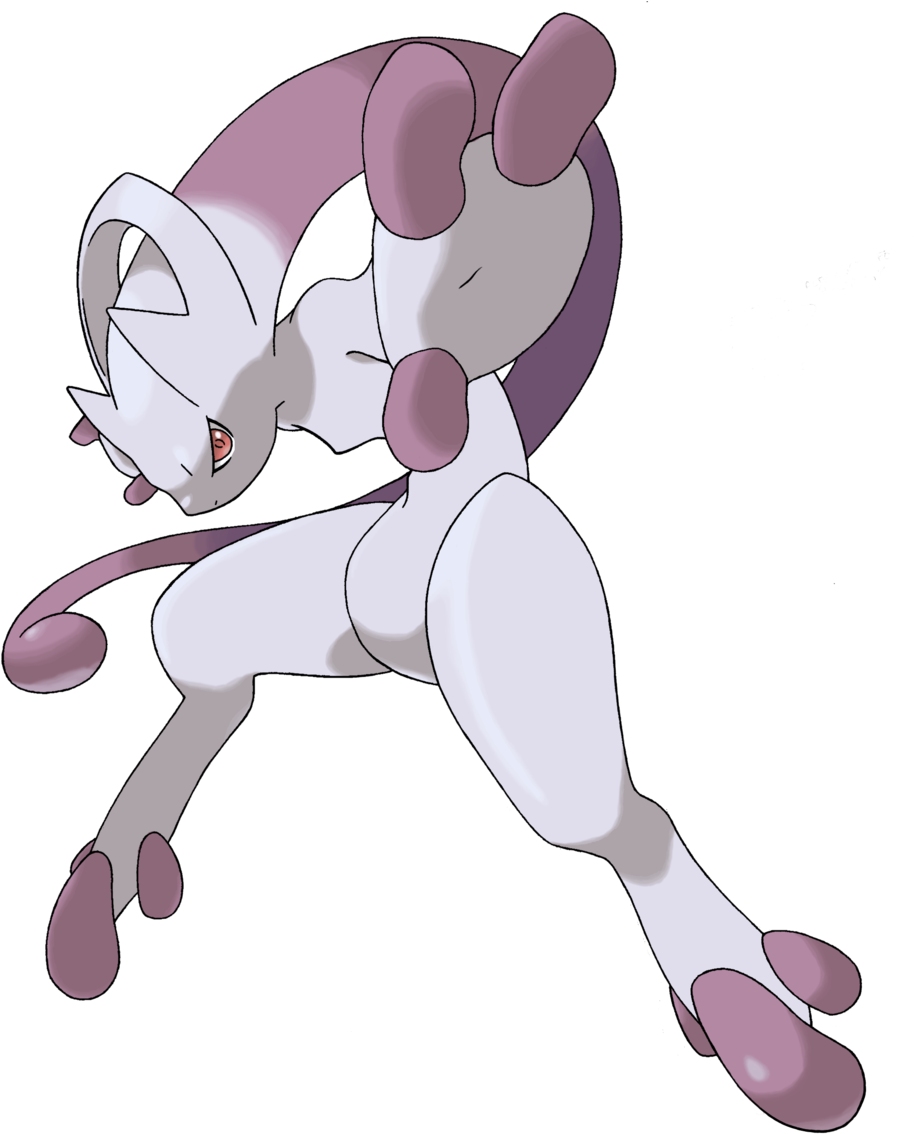 Mewtwo Drawing Realistic - Pokemon Mega Mewtwo Png (1024x1152), Png Download