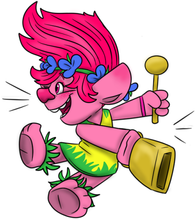 Trolls Vibes Only <posting This Poppy I Made For Her - Contrast Tank (500x478), Png Download