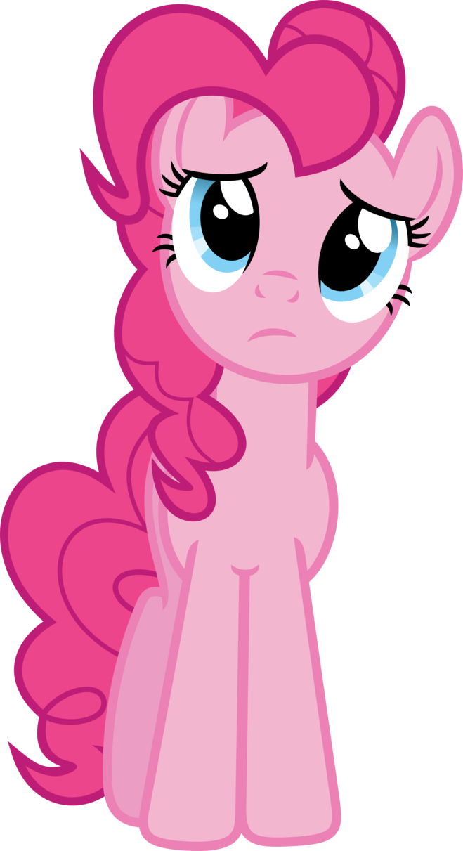 Cute Poppy Troll Holding Pumpkin Clipart - Mlp Pinkie Pie Thinking (659x1211), Png Download