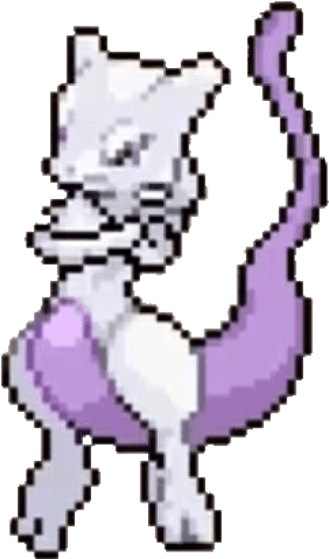 Transparent Sprites Mewtwo - Mewtwo Sprite Png (296x455), Png Download