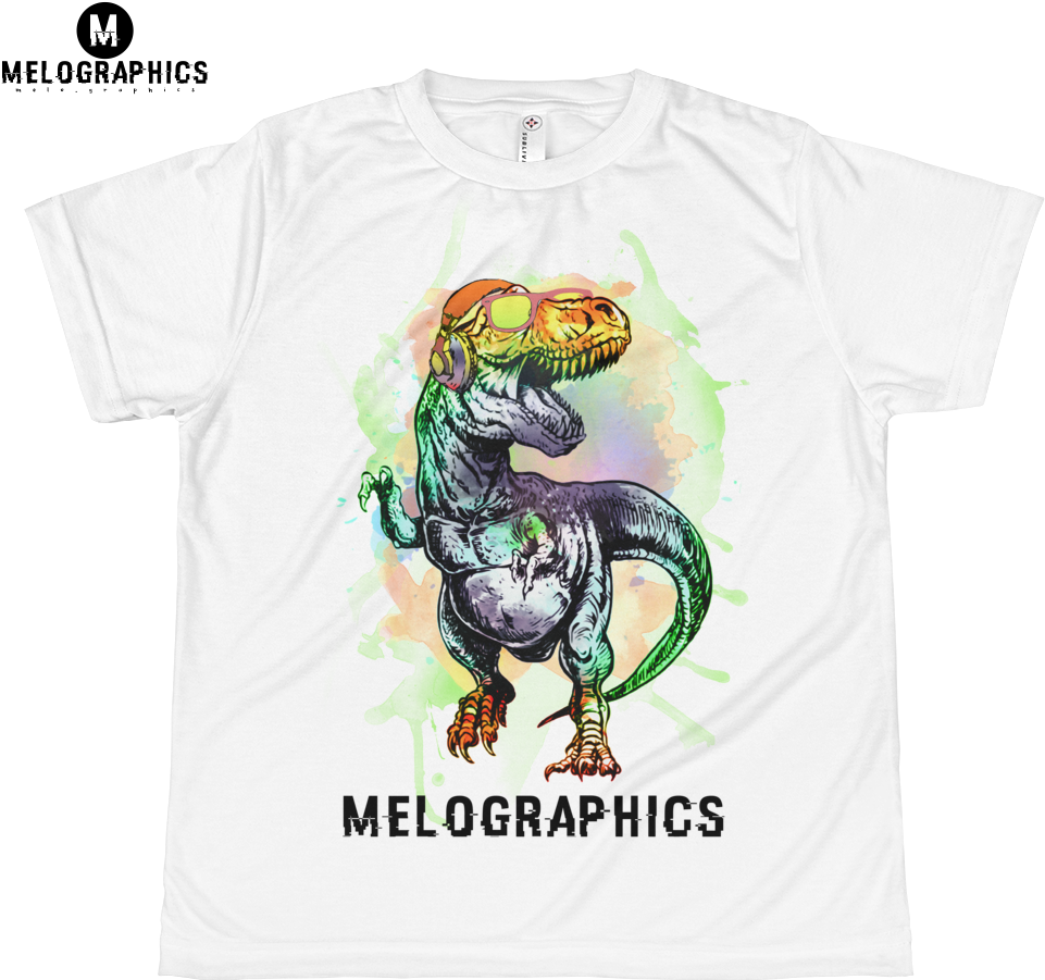 Tye Dye T Rex - Dinosaur - Large Tote Bag Jurassic Dino Gift Present (1000x1000), Png Download