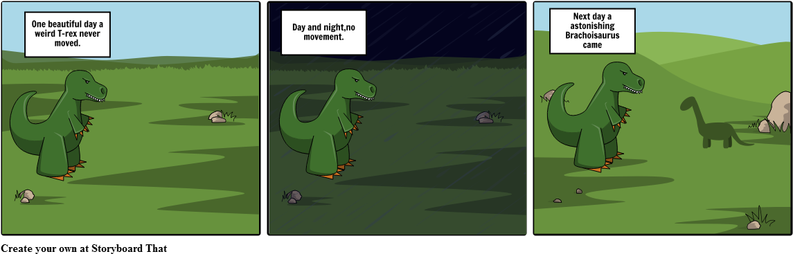 The Weird T-rex - Cartoon (1164x385), Png Download