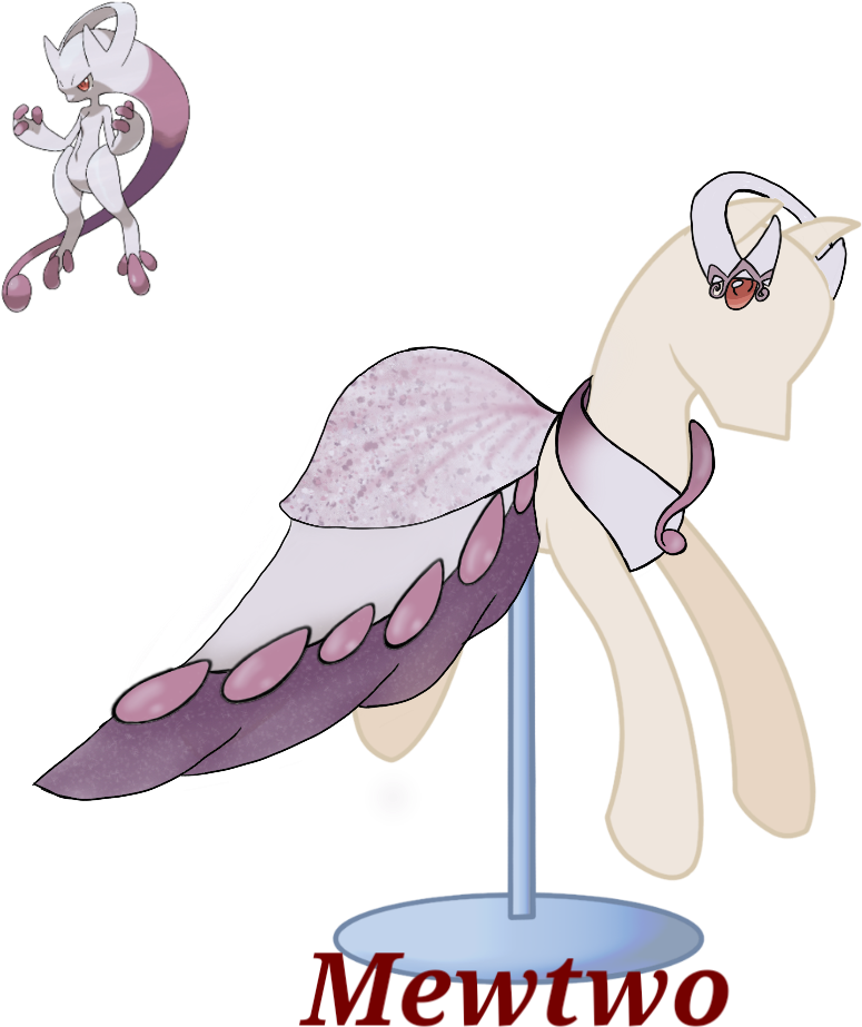 #1803690 - Artist - Catscat111, Artist - Catscat112, - Mewtwo (1080x979), Png Download