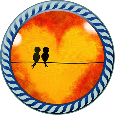 Love Birds - Wedding Blue (400x400), Png Download