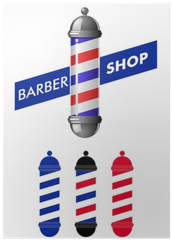 Barber Wall Stickers (400x400), Png Download