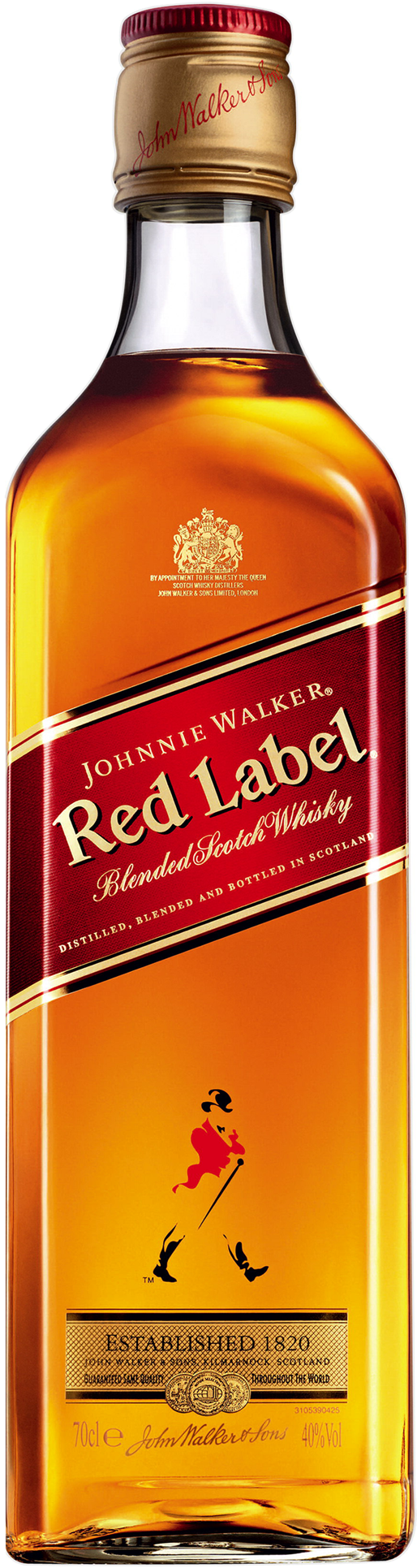 Johnnie Walker Red Label Scotch Whisky 700ml - Johnnie Walker Red Label 1 Litre (1600x2000), Png Download