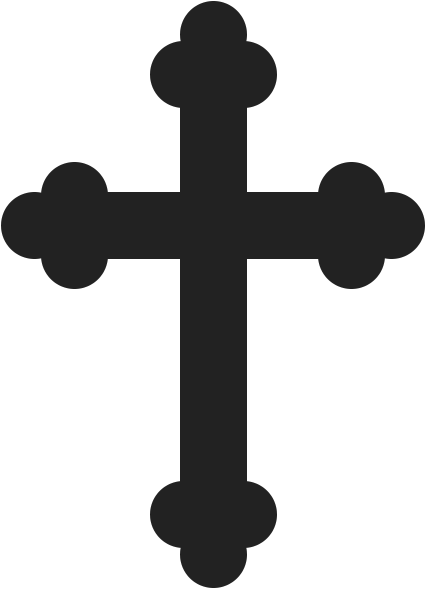Budded Cross - Cross For First Communion Clip Art (426x589), Png Download