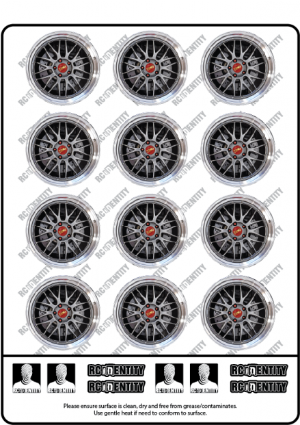 1/10 Touring Car Wheel Stickers Set - Circle (900x620), Png Download