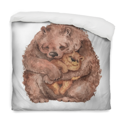 Mama Bear And Baby Bear - Watercolor Mama Bear (400x400), Png Download