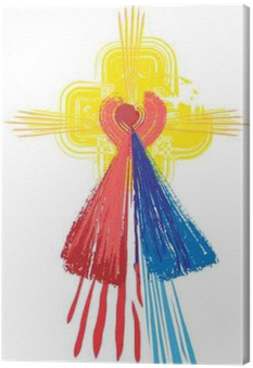 Artistic Abstract Watercolor Symbol Of Sacred Heart - Abstract Art Sacred Heart Of Jesus (400x400), Png Download