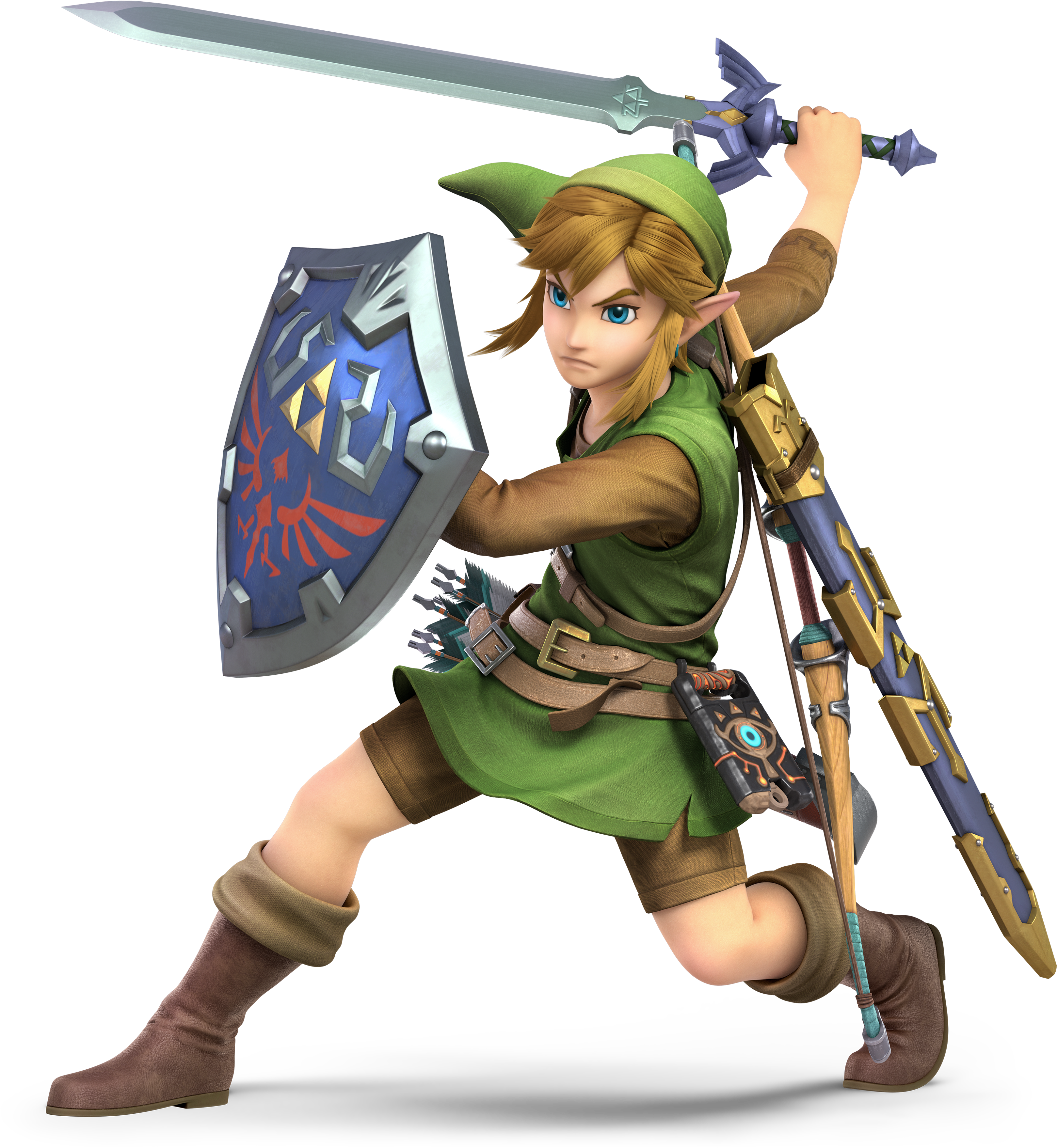 Link Tunic Of The Wild Variation As He Appears In Super (3600x3600), Png Download