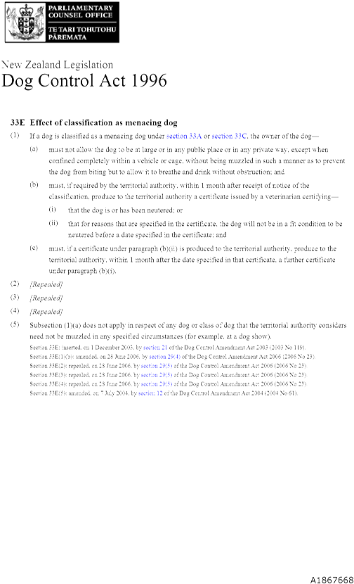 Objection To Classification Of A Dog As Menacing (599x870), Png Download