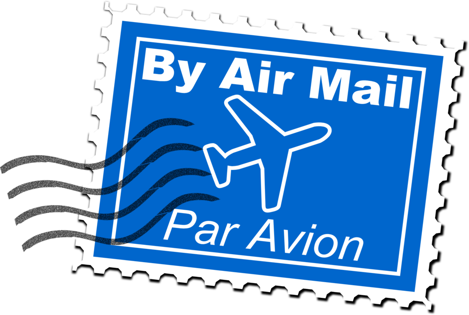 Air Mail Postage Stamp (958x643), Png Download