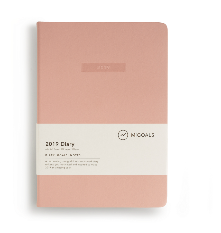Mi Goals - 2019 Diary - A5 - Soft Cover - Coral (1024x1024), Png Download