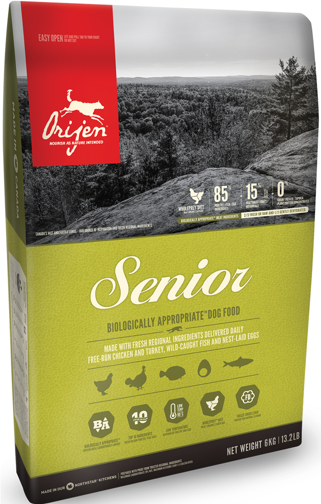 Orijen Biological Appropriate Senior Dry Dog Food (627x1001), Png Download
