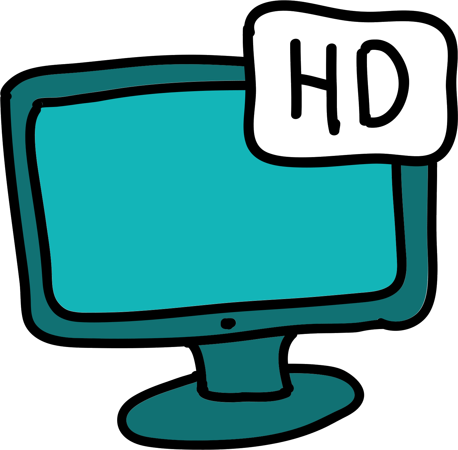 Hd Monitor Icon (1600x1600), Png Download