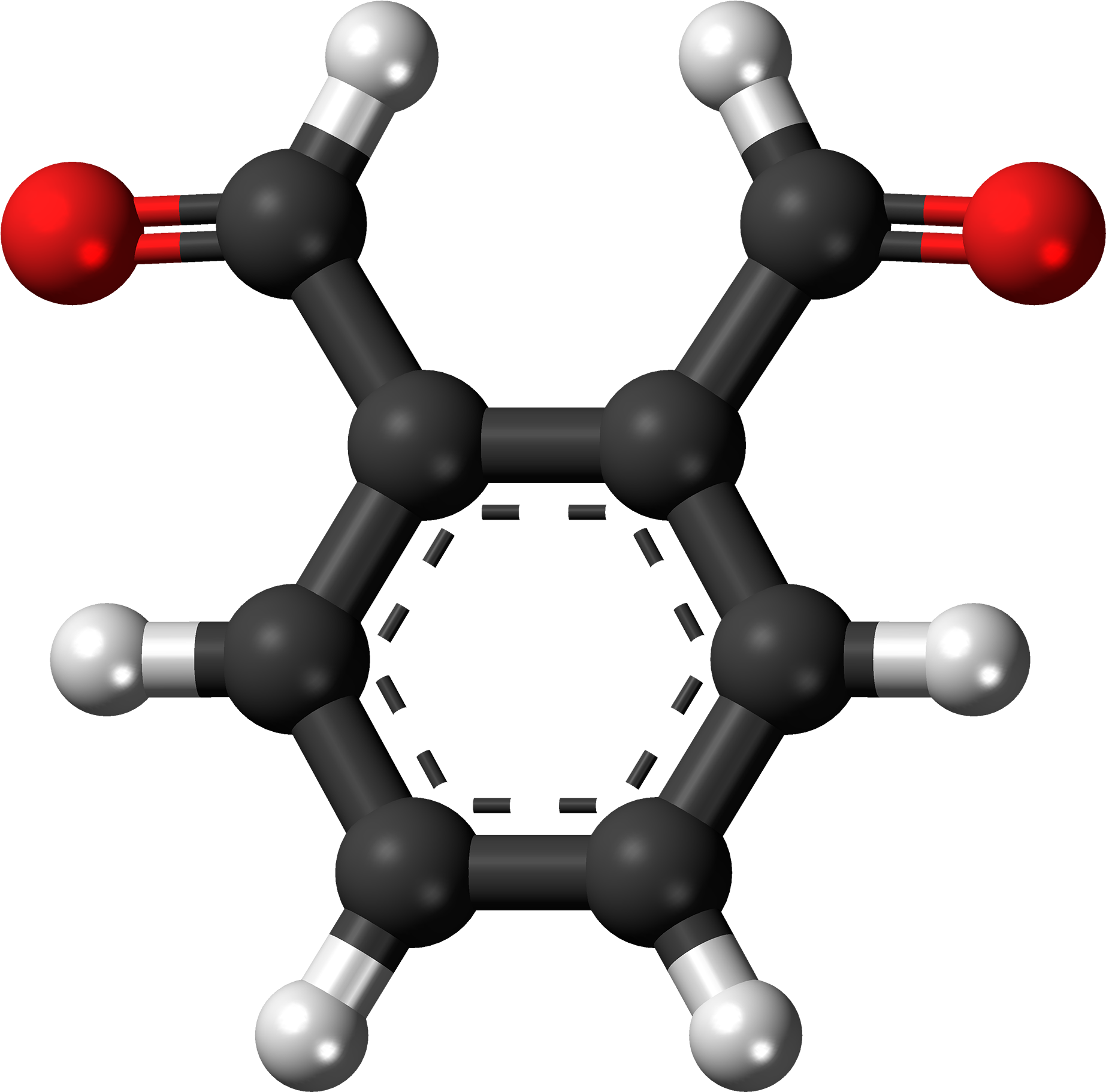 Phthalaldehyde 3d Ball (2000x1976), Png Download