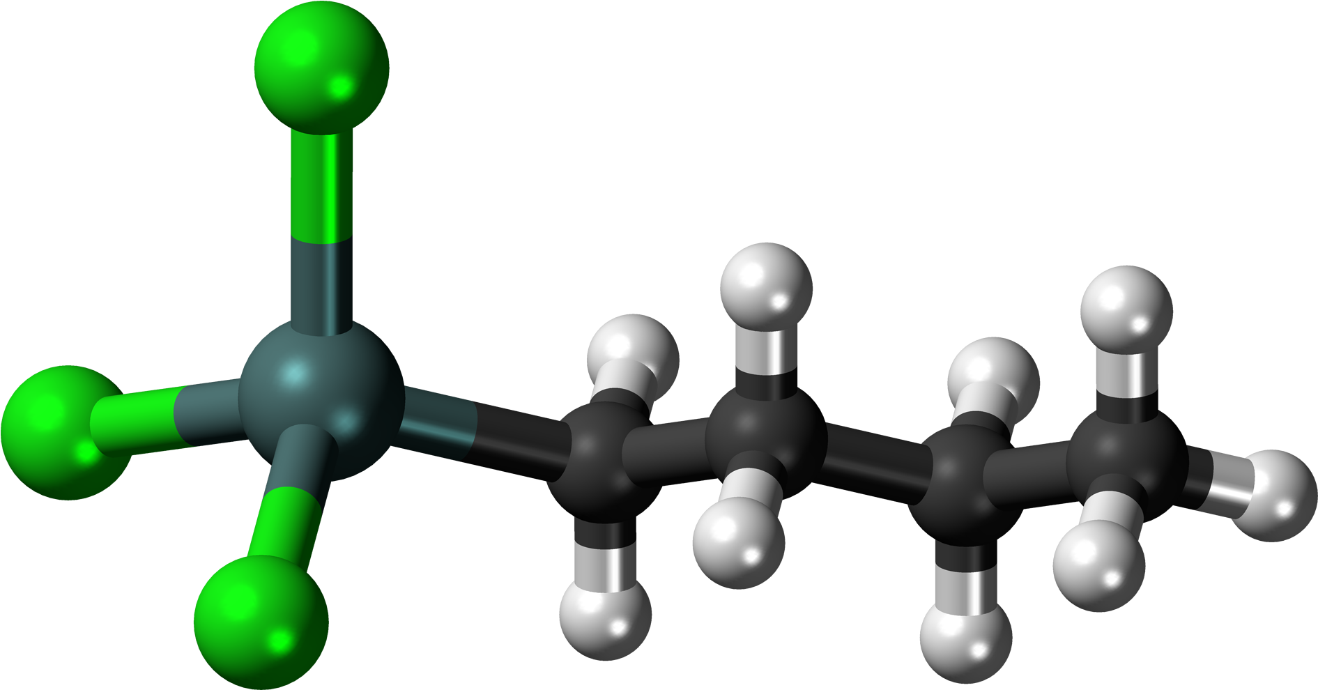 Butyltin Trichloride 3d Ball (2000x1099), Png Download