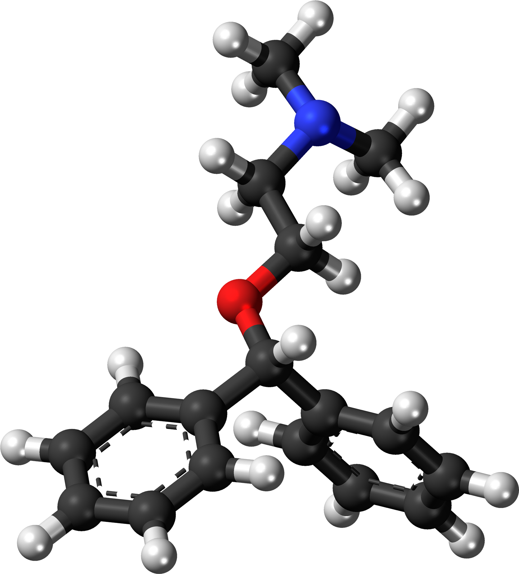 Diphenhydramine 3d Ball (1821x2000), Png Download