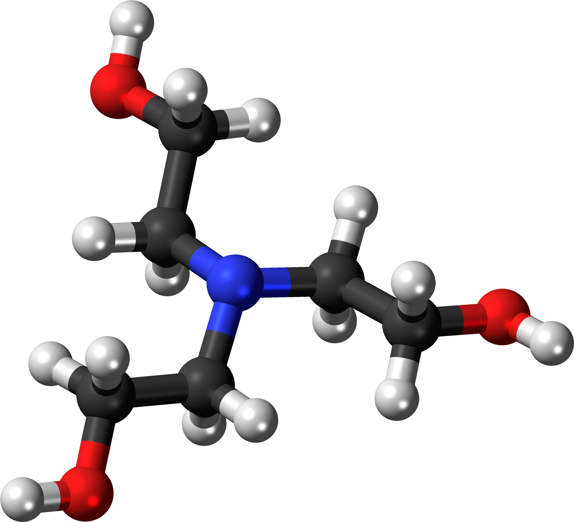 Triethanolamine 3d Ball (2000x1830), Png Download