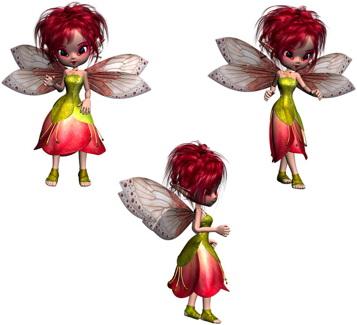 Fairy, Sprite, Elf, Pixie, Fantasy, Magic, Faerie, (736x720), Png Download