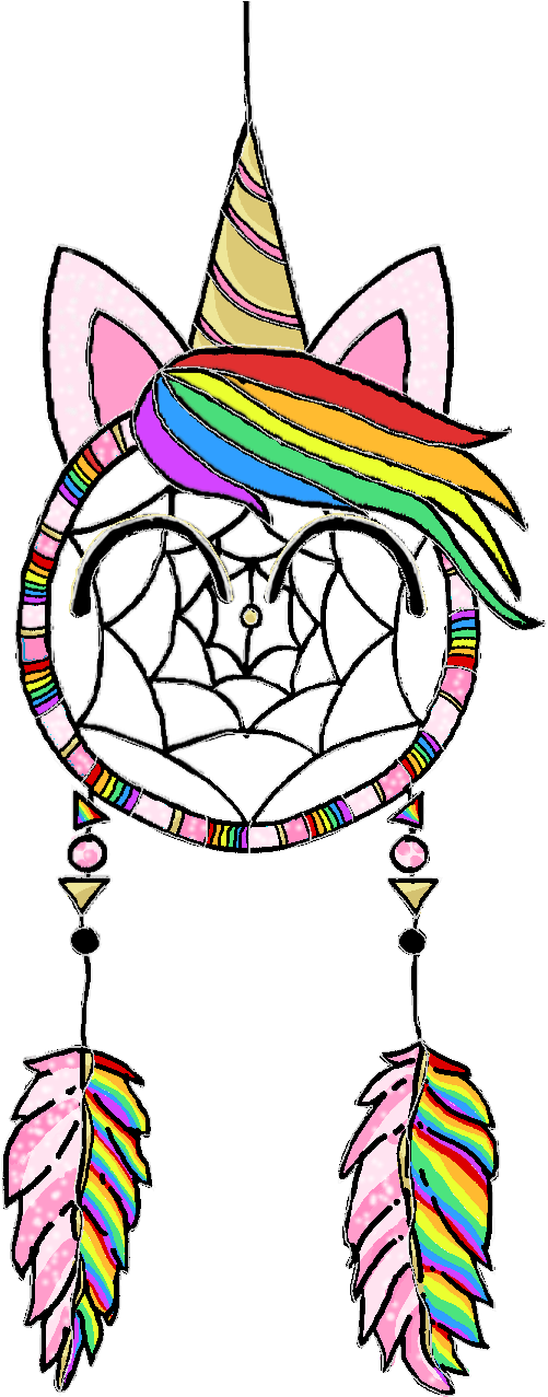 Unicorn Unicorndreamcatcher Rainbo Report Abuse (768x1280), Png Download
